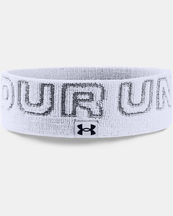 Unisex UA Wordmark Terry Headband in White image number 0
